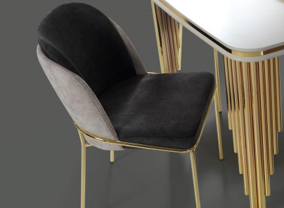 Modern kitchen chair dining room furniture chairs upholstered armchairs gold